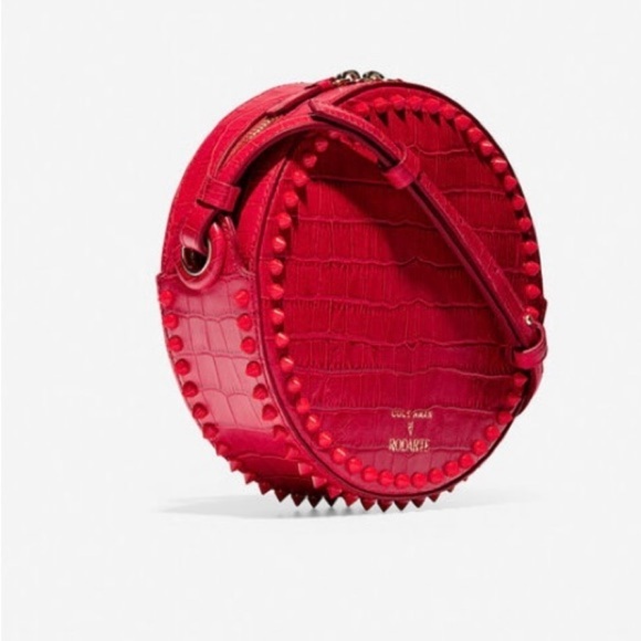 Rodarte Cole Haan Limited Edition SOLD OUT circular RED leather cross body bag💄 - Picture 5 of 10